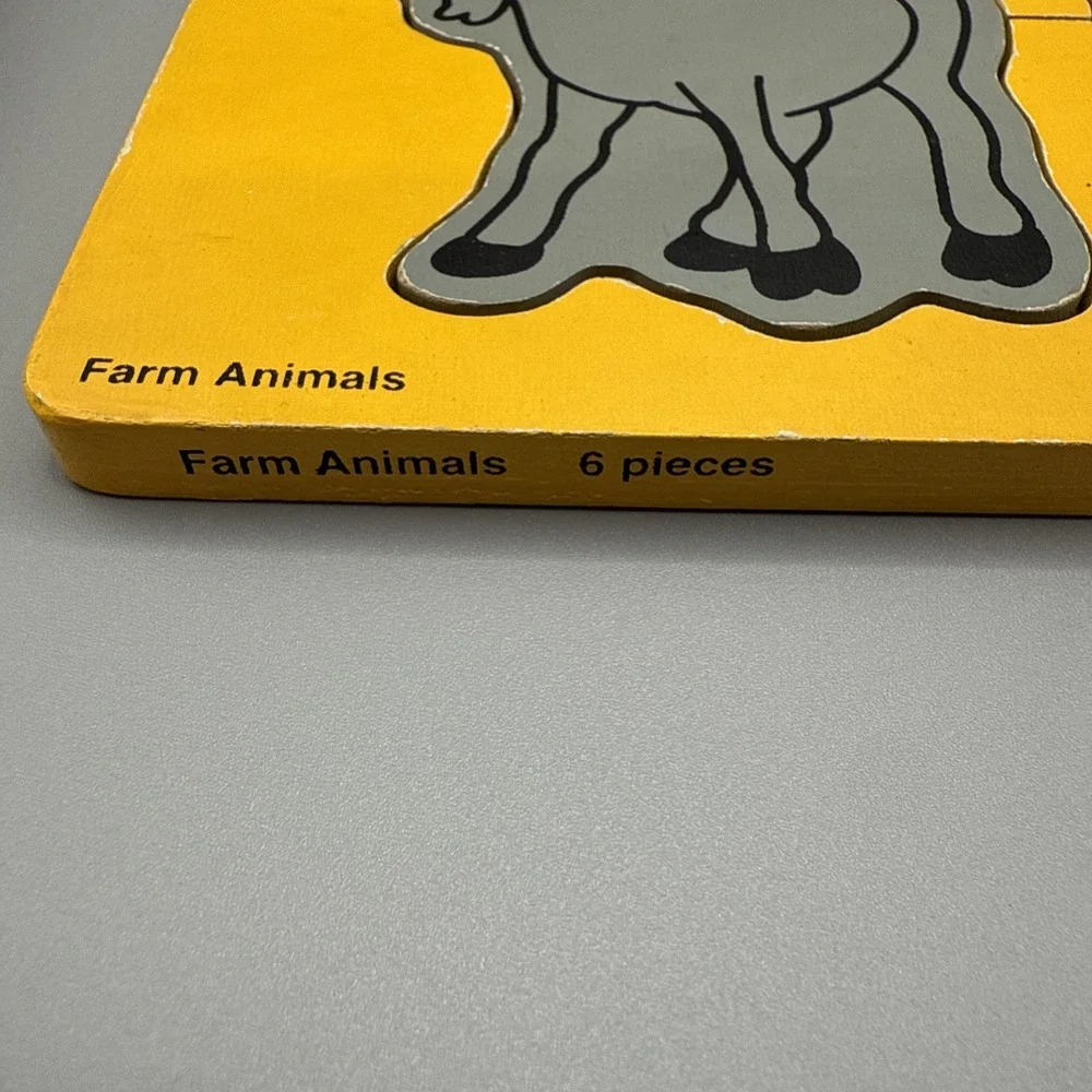 Vintage Lakeshore Farm‎ Animals 6 Piece Puzzle